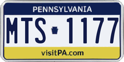 PA license plate MTS1177