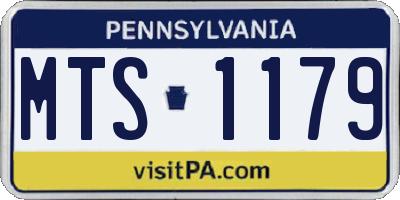 PA license plate MTS1179