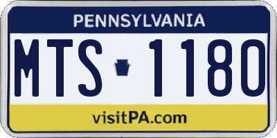 PA license plate MTS1180