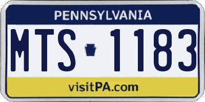 PA license plate MTS1183