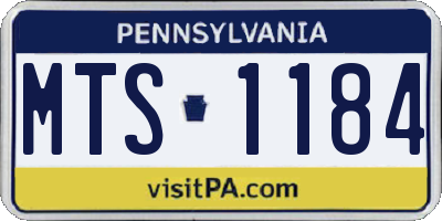 PA license plate MTS1184