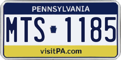 PA license plate MTS1185