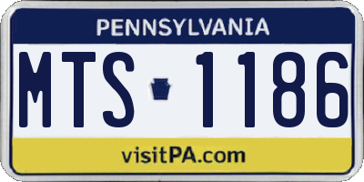 PA license plate MTS1186