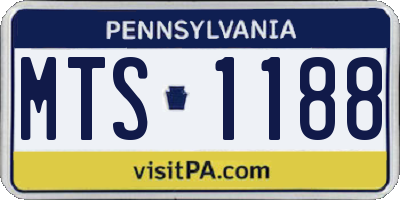 PA license plate MTS1188