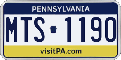 PA license plate MTS1190