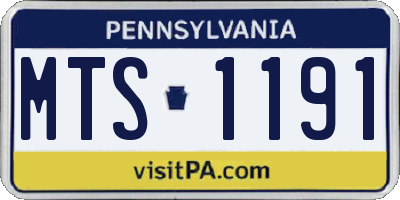PA license plate MTS1191