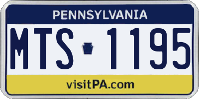 PA license plate MTS1195