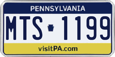 PA license plate MTS1199