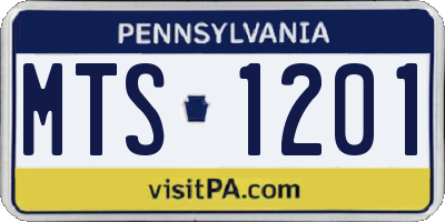 PA license plate MTS1201