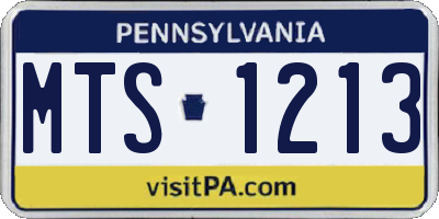 PA license plate MTS1213