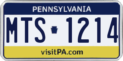 PA license plate MTS1214