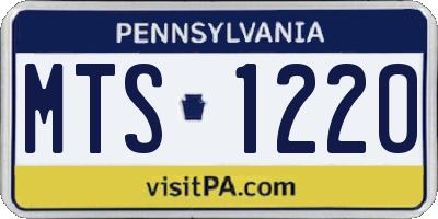 PA license plate MTS1220