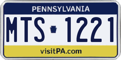 PA license plate MTS1221