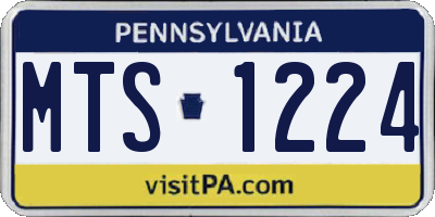PA license plate MTS1224