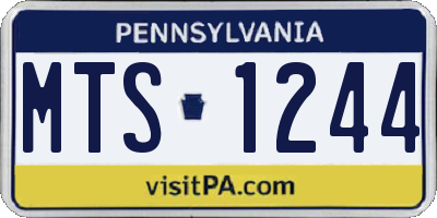 PA license plate MTS1244