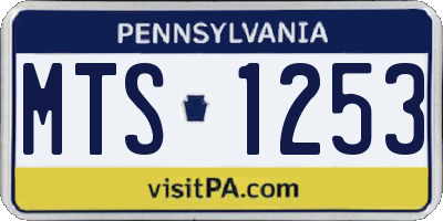 PA license plate MTS1253