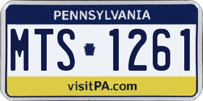 PA license plate MTS1261