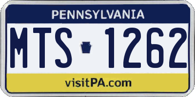 PA license plate MTS1262