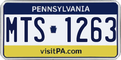 PA license plate MTS1263