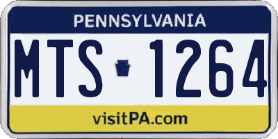 PA license plate MTS1264