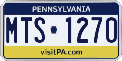 PA license plate MTS1270