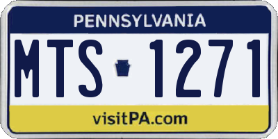 PA license plate MTS1271