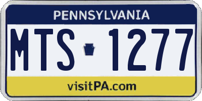 PA license plate MTS1277