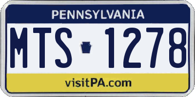PA license plate MTS1278