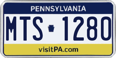 PA license plate MTS1280