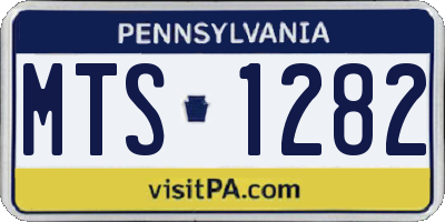 PA license plate MTS1282