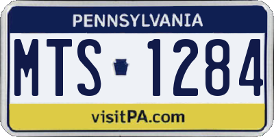 PA license plate MTS1284