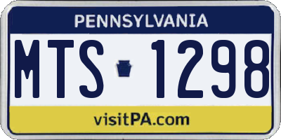 PA license plate MTS1298
