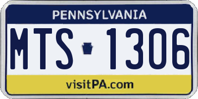 PA license plate MTS1306