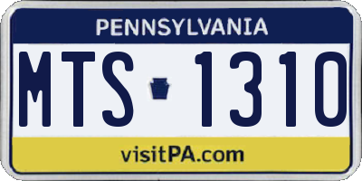 PA license plate MTS1310