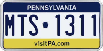 PA license plate MTS1311