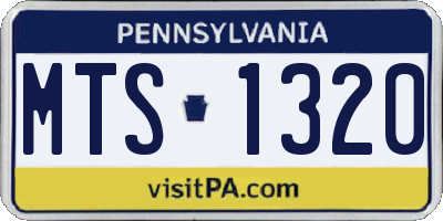 PA license plate MTS1320
