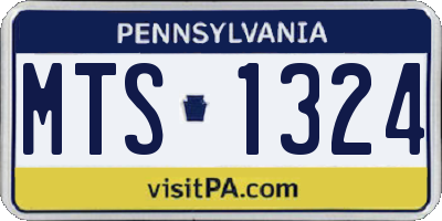 PA license plate MTS1324