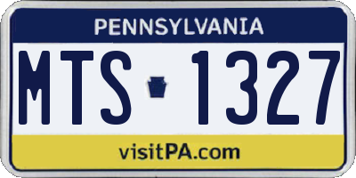 PA license plate MTS1327
