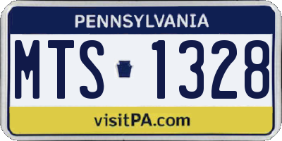 PA license plate MTS1328