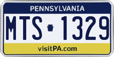 PA license plate MTS1329