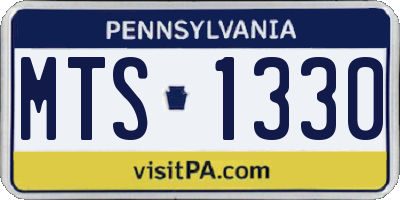 PA license plate MTS1330