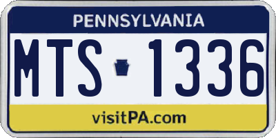 PA license plate MTS1336