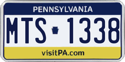 PA license plate MTS1338