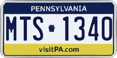 PA license plate MTS1340