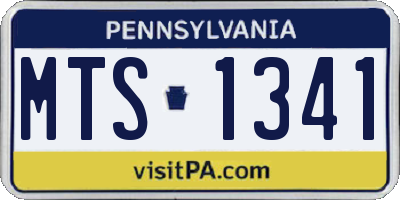PA license plate MTS1341