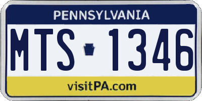 PA license plate MTS1346