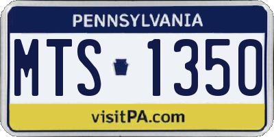PA license plate MTS1350