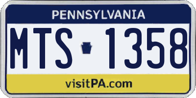 PA license plate MTS1358