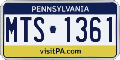 PA license plate MTS1361