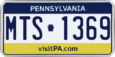 PA license plate MTS1369